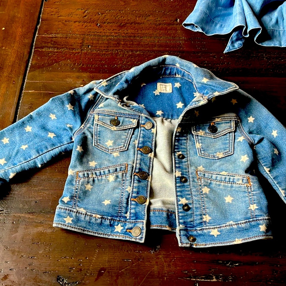 Denim Baby Gap jacket with white stars